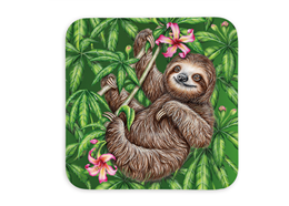 Untersetzer Wild Faultier, 9x9cm