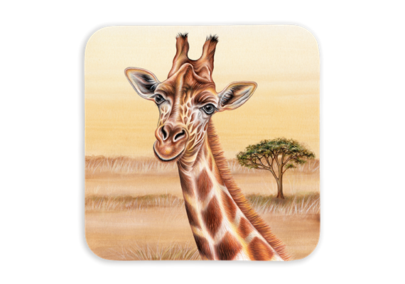 Untersetzer Wild Giraffe, 9x9cm