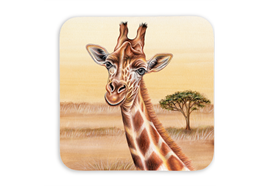 Untersetzer Wild Giraffe, 9x9cm