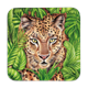 Untersetzer Wild Leopard, 9x9cm