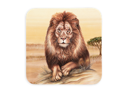 Untersetzer Wild Löwe, 9x9cm