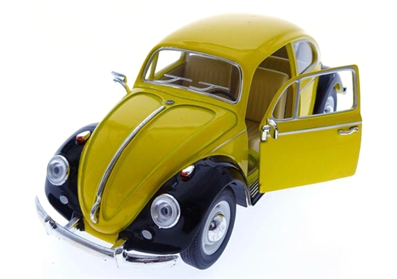 VW Käfer gelb schwarz gross, einzeln verpackt