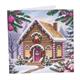 Weihnachtshütte, 18x18cm Crystal Art Card
