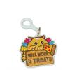 Will Work 4 Treats, Crystal Art Rucksack Anhänger