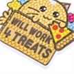 Will Work 4 Treats, Crystal Art Rucksack Anhänger | Bild 2