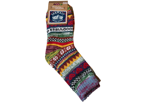 Wollsocken Zermatt, 3 Paar gemischt