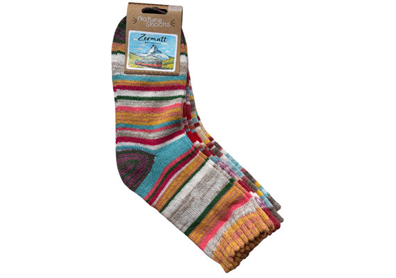 Wollsocken Zermatt Matterhorn Zug, 3 Paar gemischt